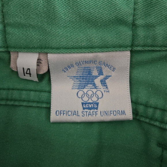 Vintage Green Levi's Jeans 1984 LA Olympic Uniform - Picture 3 of 4